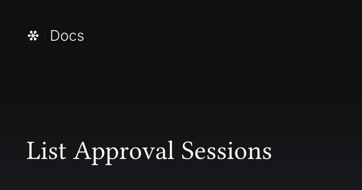 List Approval Sessions | Flywheel Docs