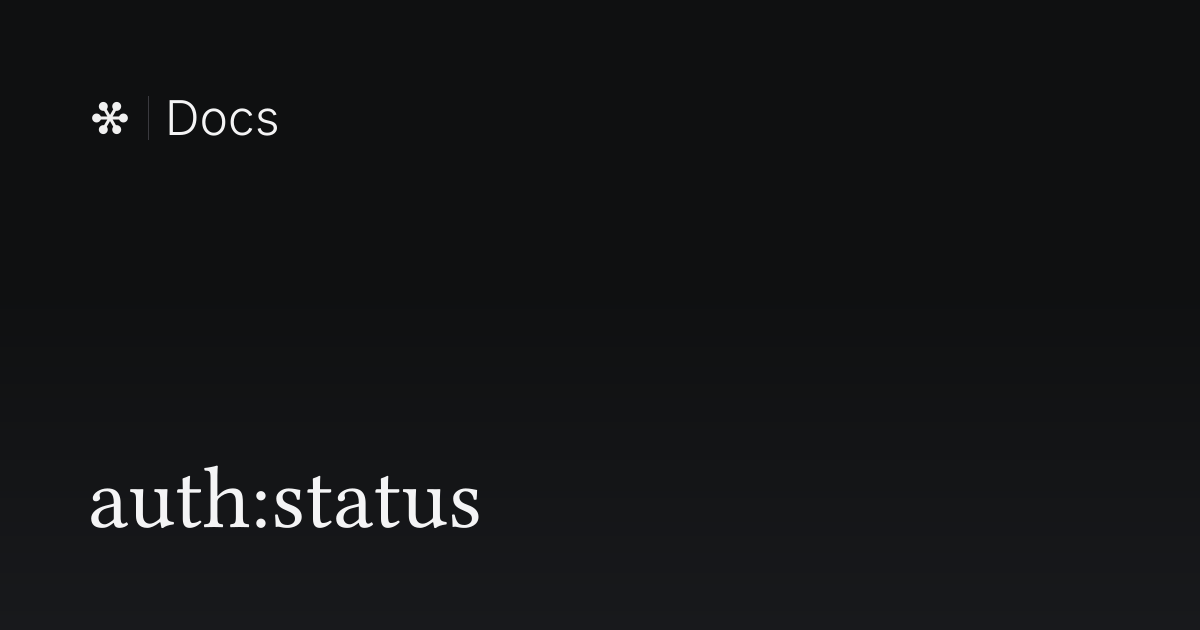 auth:status | Flywheel Docs