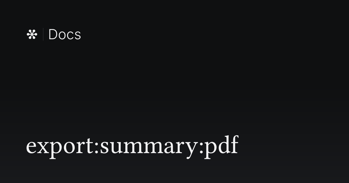 export:summary:pdf | Flywheel Docs
