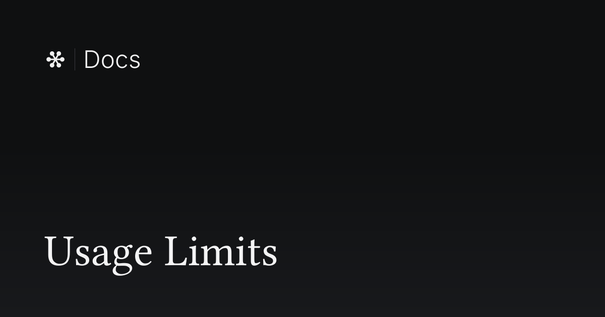 Usage Limits | Flywheel Docs