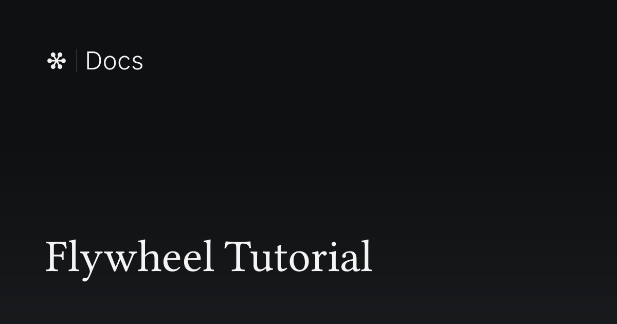 Flywheel Docs — finally, this result could be wrong. as it should be. science should never be…